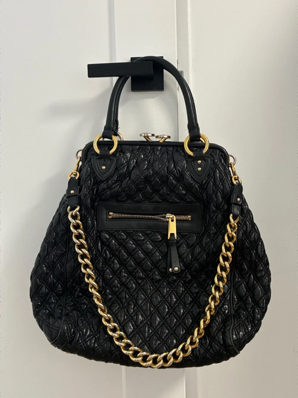 Marc Jacobs Y2K Quilted Leather Bag with Gold Chain (Stam-style) - Picture 3 of 10